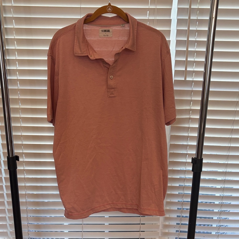 Linksoul Men's light red Golf polo